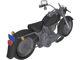Harley-Davidson Fatboy 3D Model preview