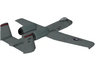 A-10 Thunderbolt II 3D Model preview