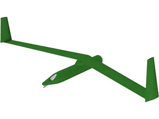 Birdseye Unmanned Drone Glider 3D Model preview