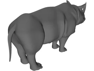 Rhinoceros 3D Model preview