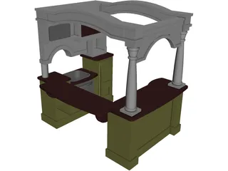 Kitchen Playhouse 3D Model preview