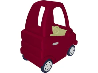 Coupe Toy Car 3D Model preview