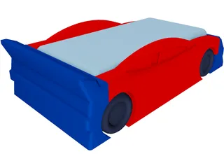 Race Car Bed 3D Model preview