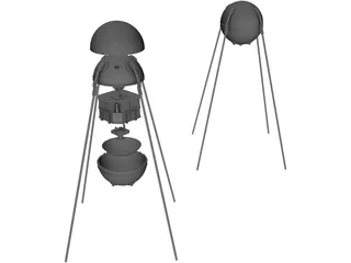 Sputnik Satellite 3D Model preview