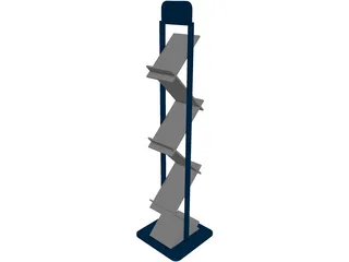 Broschure Stand 3D Model preview