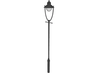 Street Lamp Edwardian 3D Model preview