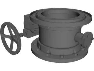 Wasser Valve 3D Model preview