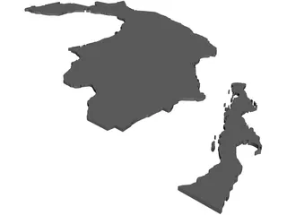Mexico Map 3D Model preview
