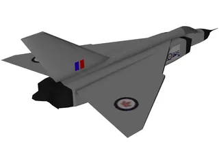 Avroe Arrow Jet Fighter 3D Model preview