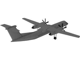 Bombardier Q400 3D Model preview