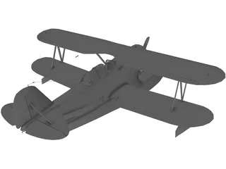 Grumman J2F Duck 3D Model preview