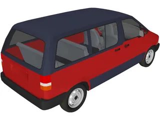 Ford Aerostar XLT Van (1994) 3D Model preview