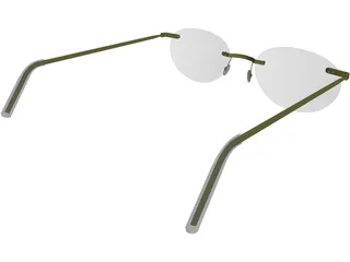 Glasses Woman 3D Model preview
