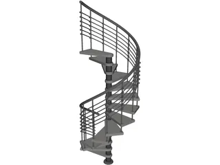 Spiral Staircase 3D Model preview