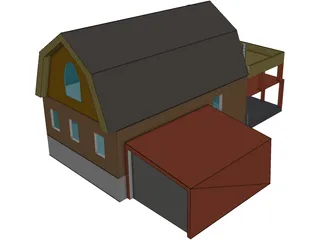 Russian Village House 3D Model preview