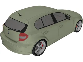 BMW 120i 3D Model preview