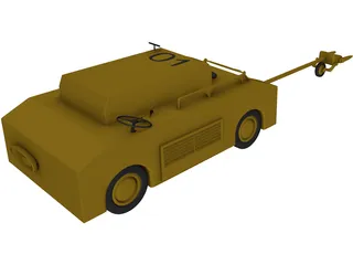 Plane Tug 3D Model preview
