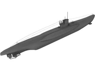 U boot VII 3D Model preview
