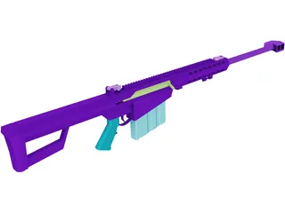 Barret M-85 3D Model preview