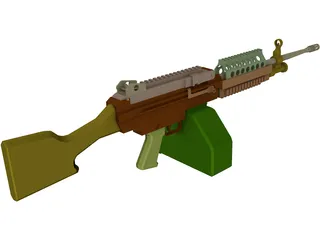M249 3D Model preview