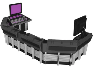Workstation Console 3D Model preview