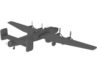 Handley Page Halifax B.III 3D Model preview