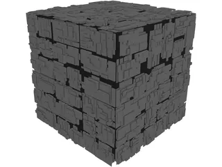 Borg Cube 3D Model preview