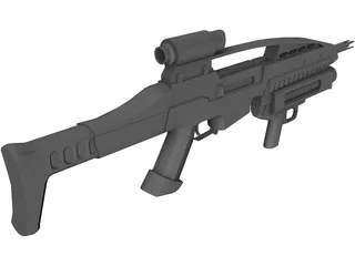 XM8 + XM320 Grenade Launcher 3D Model preview