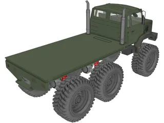 Military Truck 6x6 3D Model preview