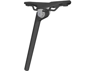 Seat Post with Saddle 3D Model preview