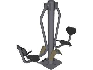 TR-4A Fitness Equipment 3D Model preview