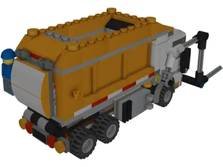 LEGO City Garbage Truck 3D Model preview