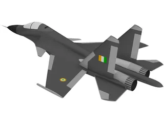 Su-30 3D Model preview