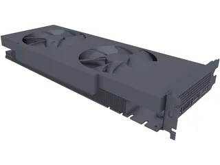 EVGA GeForce GTX 1070 Black Edition 3D Model preview