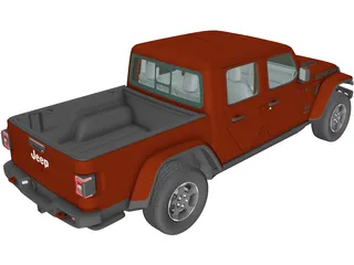 Jeep Gladiator Rubicon (2020) 3D Model preview