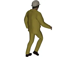 Male Worker Operator 3D Model preview