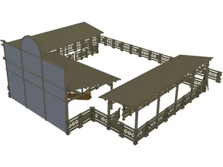 Cafe 3D Model preview