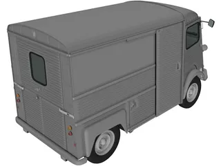 Citroen H Van (1980) 3D Model preview