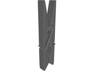 Clothespin Spring 3D Model preview