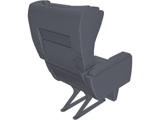 Business Jet Seat 3D Model preview