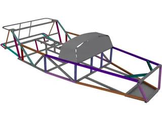 Lotus 7 Chassis 3D Model preview