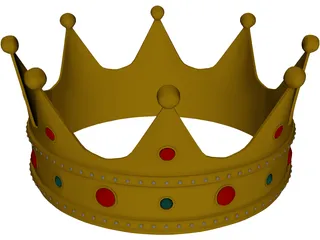 Crown Golden 3D Model preview