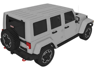Jeep Wrangler (2014) 3D Model preview