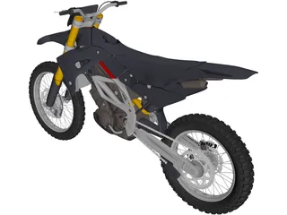 Motocross Bike 3D Model preview