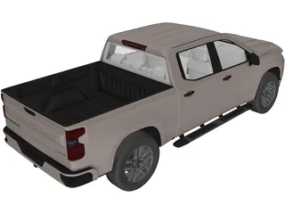 Chevrolet Silverado 1500 Crew Cab LT (2019) 3D Model preview