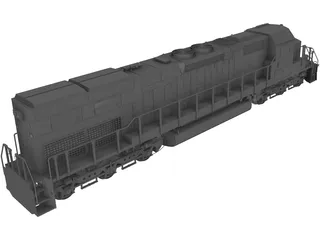 EMD SD40T 3D Model preview