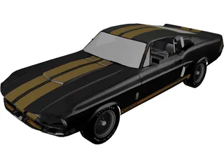 Ford Mustang Shelby GT500 (1967) 3D Model preview