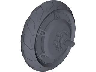 Wheel Motor 3D Model preview