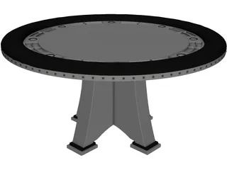 Poker Table 3D Model preview