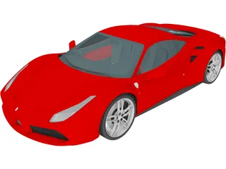 Ferrari 488 GTB (2016) 3D Model preview